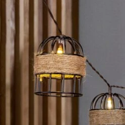 Cylinder 10 LED Indoor Outdoor Solar String Lights -Home Lighting Store 30925560 alt02