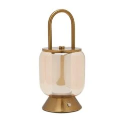 Hestia Lantern Rechargeable Colour Changing LED Touch Table Lamp