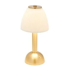 Hestia White Rechargeable Colour Changing LED Touch Table Lamp With Bronze Base -Home Lighting Store 30957319 alt03