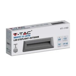 Set Of 4 V-TAC 3W Indoor Outdoor Rectangular Step Lights -Home Lighting Store 30965953 alt04