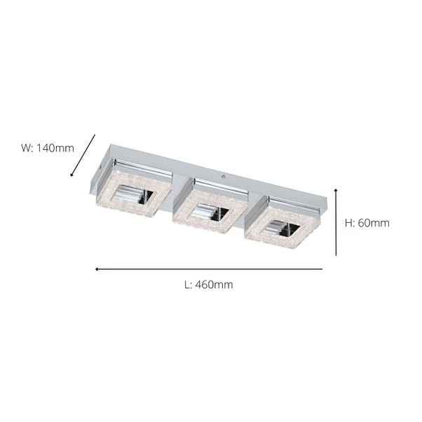 EGLO Fradelo 3 Light LED Ceiling Wall Light 6 EGLO Fradelo 3 Light LED Ceiling Wall Light - Image 4