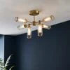 Vogue Bailey Art Deco 6 Light Semi Flush Ceiling Light