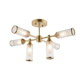Vogue Bailey Art Deco 6 Light Semi Flush Ceiling Light -Home Lighting Store 30990107 alt07