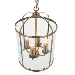 Return - Vogue Lambeth 4 Light Glass Pendant Light, Brass -Home Lighting Store 30991247 alt04